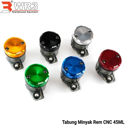 Image of Tutup Tabung CNC + Tabung Minyak Rem Smoke WR3 Universal Besar Big 45ml