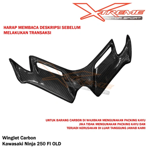 Image of Winglet Carbon Karbon Kawasaki Ninja 250 Fi OLD Plug n Play
