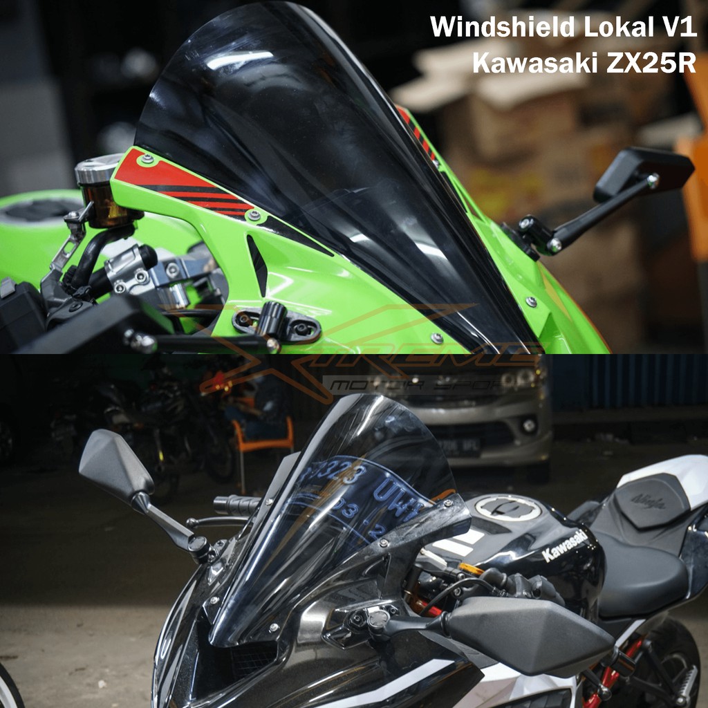 Windshield Visor Lokal Kawasaki ZX25 R 4 Cylinder Smoke