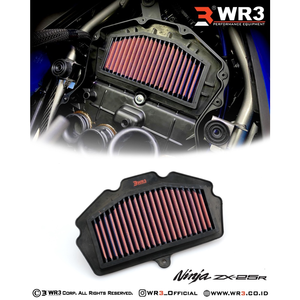 Air Filter Udara Racing WR3 New Ninja 250 Versys Vulcan 650 Z650 ZX25R