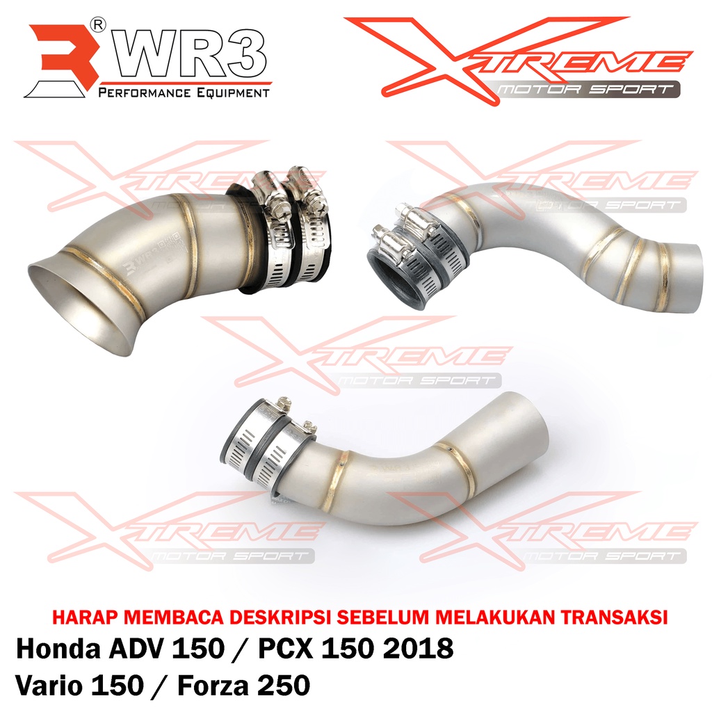 Pipa Velocity WR3 ADV 150 / Vario 150 / PCX 150 18 / Forza 250