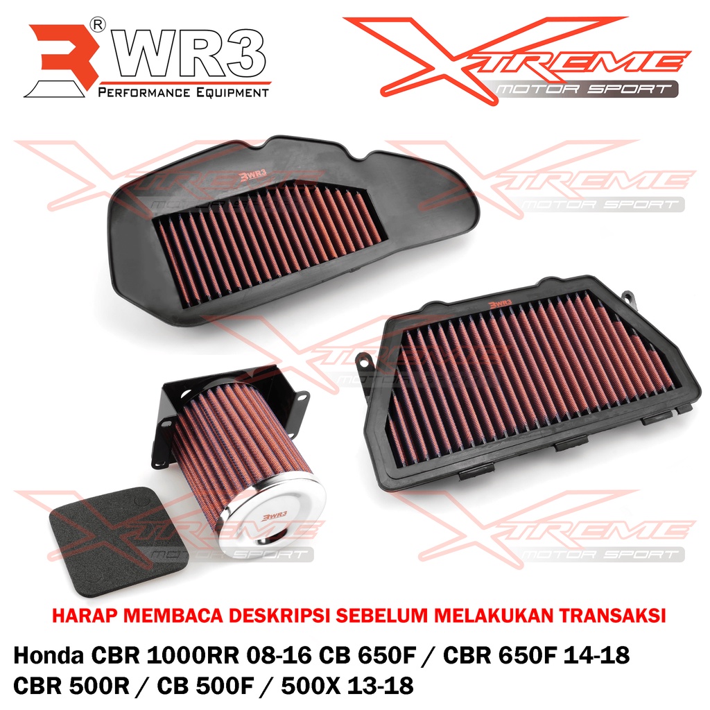 Air Filter Udara Racing WR3 CBR 100RR CBR 650F / 500 CB 650F 500F 500X