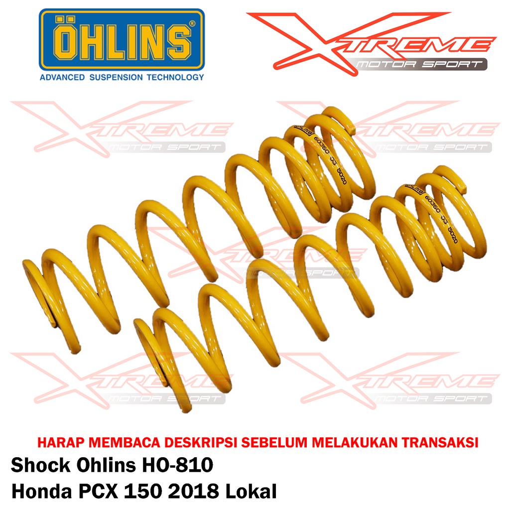 Shock Breaker Ohlins Belakang Original HO 955 ADV 150 / HO 018 Forza 250 / HO 810 PCX 150 Lokal / PCX 160 / YA 020 New Nmax 155 / Turbo / YA 776 Nmax 155 Old Garansi Resmi 3thn