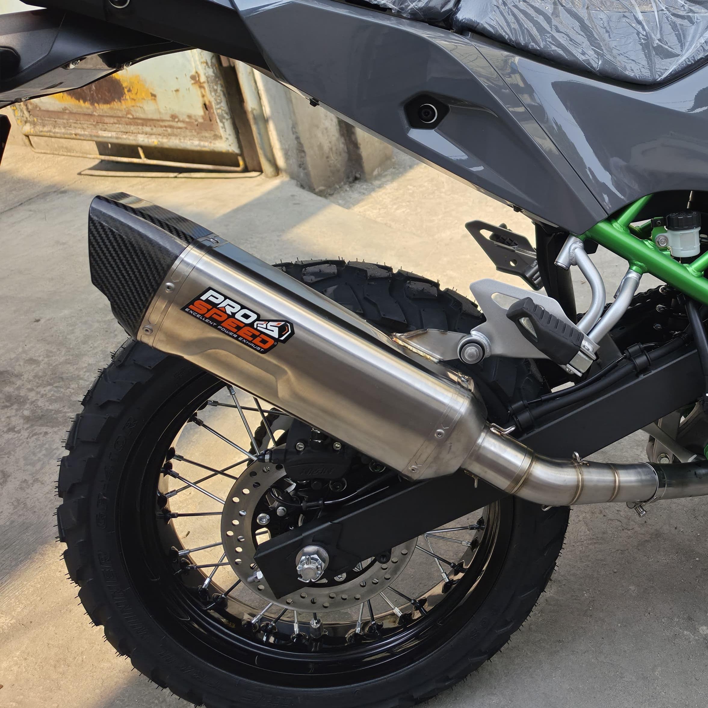 Knalpot Prospeed Wolf Stainless Kawasaki KLE 500 Fullsystem