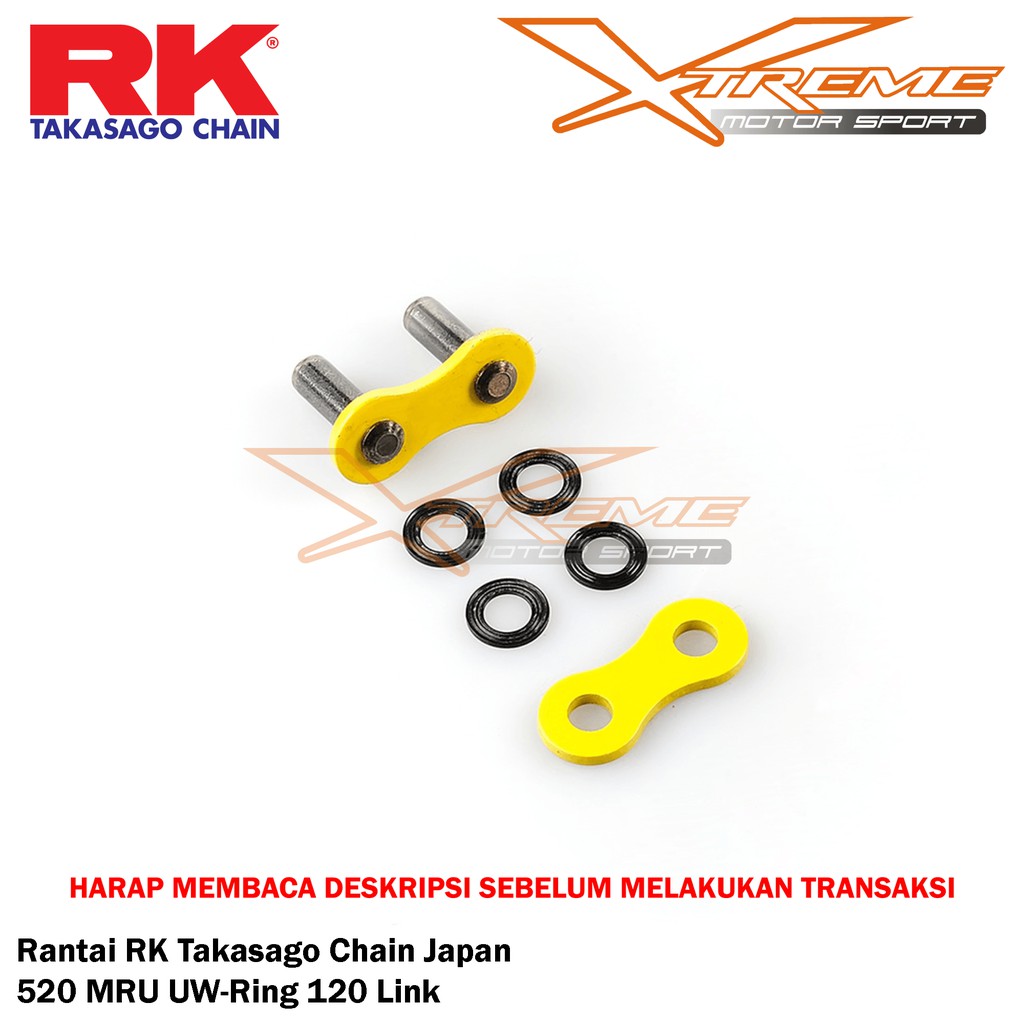 Rantai RK Japan Chain 520 MRU UW-Ring 120L Ninja 250 ER6 Z250 R25 MT25 CBR