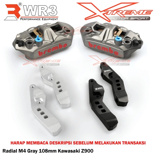 Kaliper Br3mbo M4 Grey Radial With Breket WR3 Z900 108mm