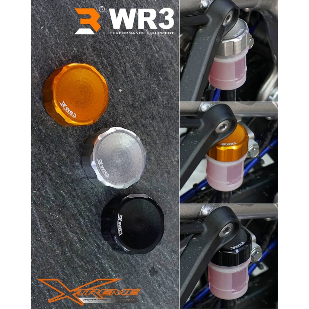 Tutup Tabung Minyak Rem CNC Medium WR3 utk Tabung Belakang ORI Ninja 250 Fi R25 ZX25R