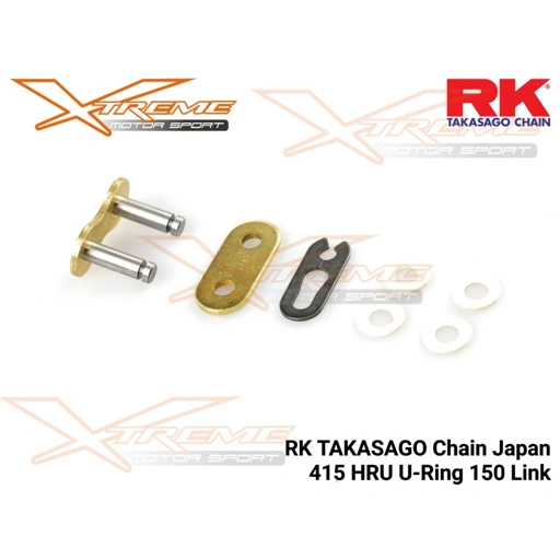Image of Rantai RK Japan Chain 415 HRU U-Ring 150L Ninja 150 R R15 KLX CRF 150