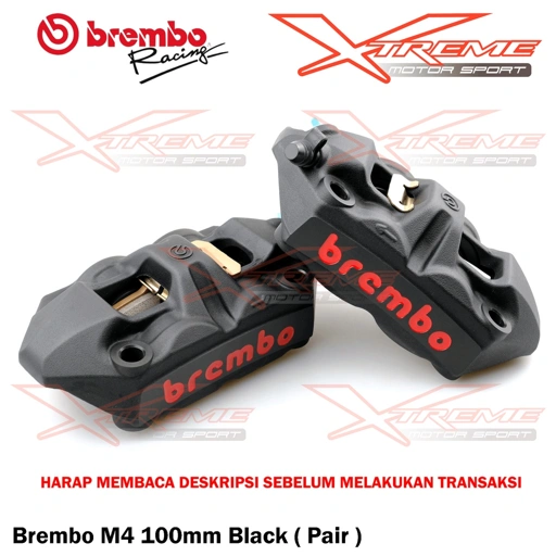 Kaliper Brembo Radial Monoblock M4 108 / 100 MM Gray / Black Set Sepasang DuaL Brembo Original Italy