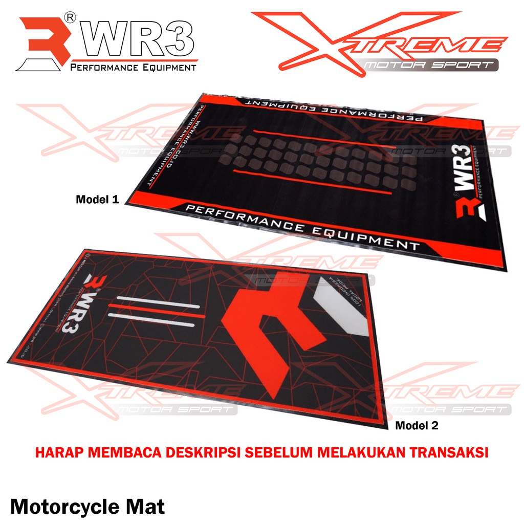 Karpet Motor / Motorcycle Mat WR3 Syntethic Fiber Anti Slip Anti Oli