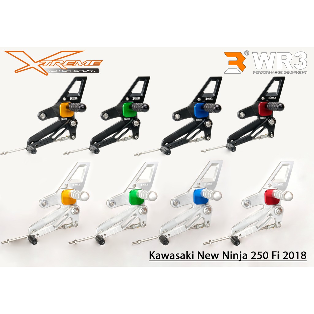 Footstep WR3 Kawasaki New Ninja 250 FI New 2018 Series Black & Silver
