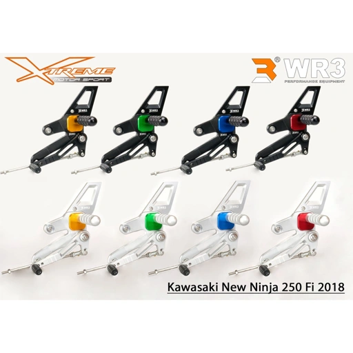 Image of Footstep WR3 Kawasaki New Ninja 250 FI New 2018 Series Black & Silver