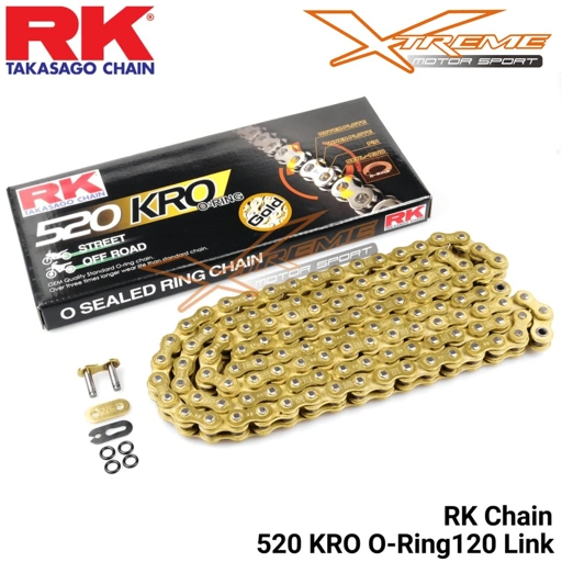 Image of Rantai RK Chain 520 KRO O-Ring Ninja 250 ER6 Z250 R25 ZX25 CBR