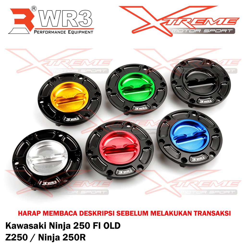 Fuel Cap WR3 / Tutup Tangki WR3 Ninja 250 FI OLD / Z250 / Ninja 250R