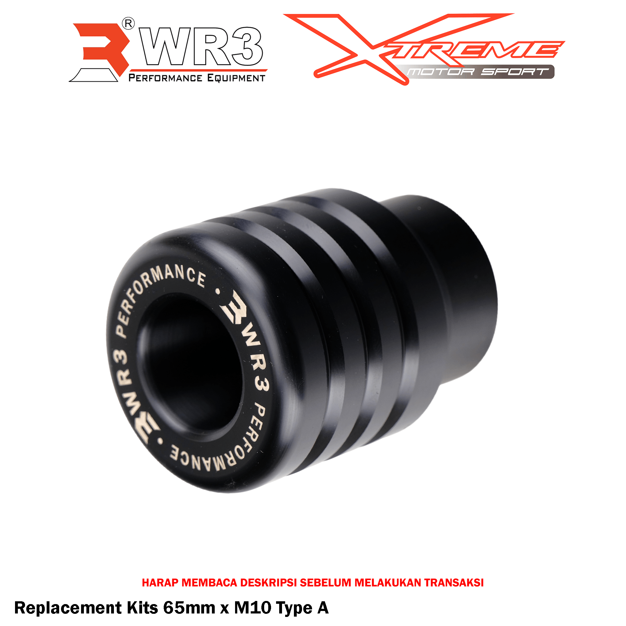 Kepala Frame Slider WR3 90mm / 65mm x M10 Type A