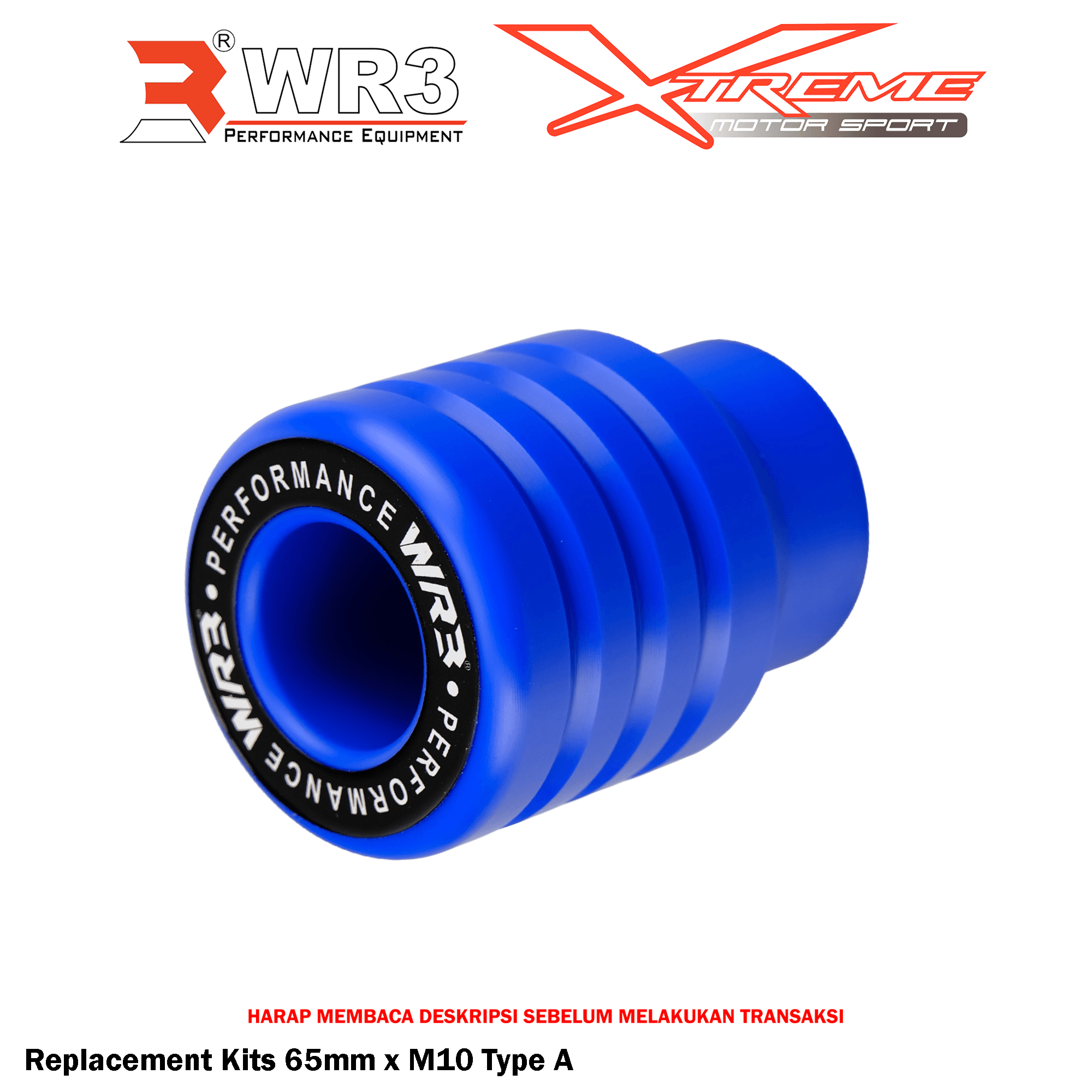 Kepala Frame Slider WR3 90mm / 65mm x M10 Type A