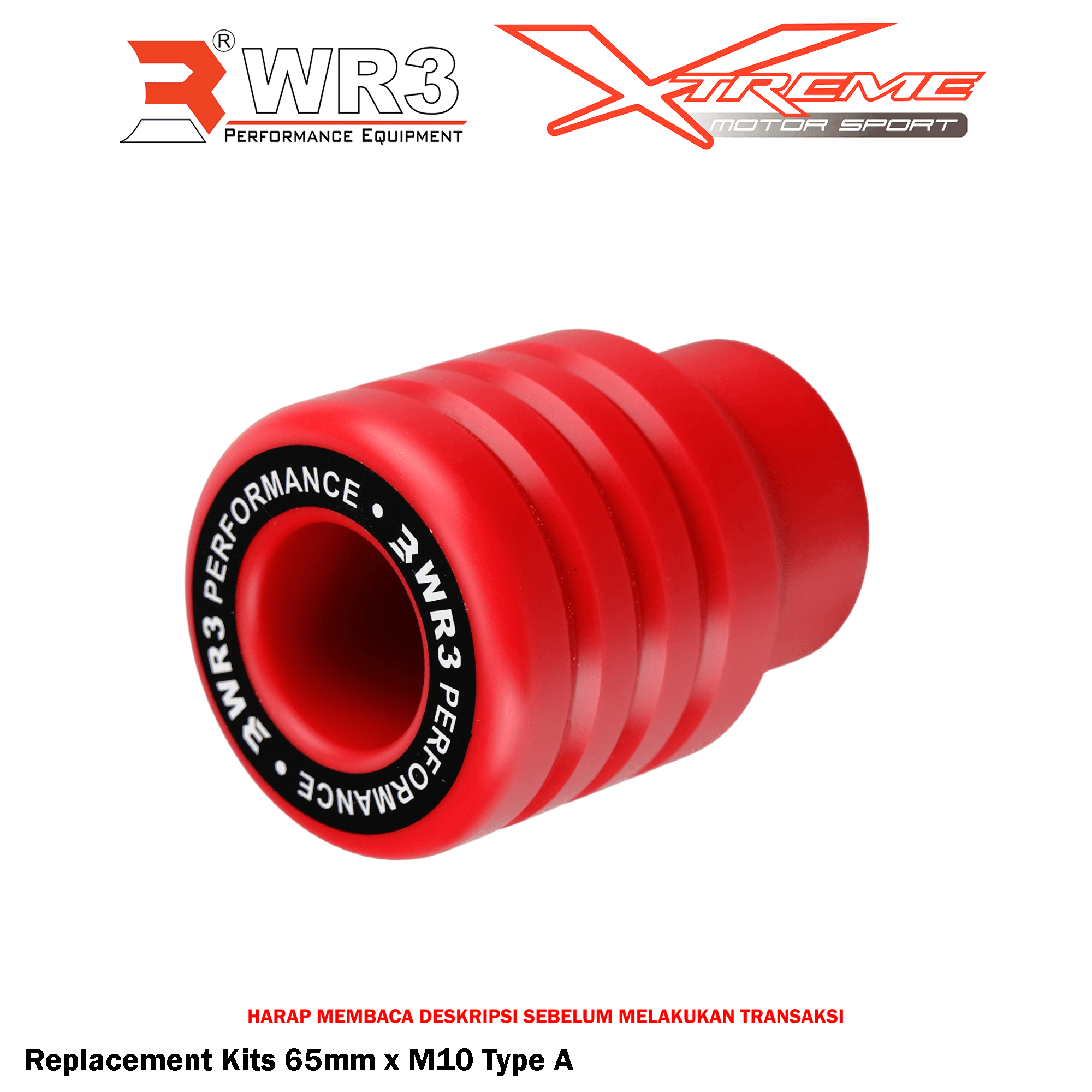 Kepala Frame Slider WR3 90mm / 65mm x M10 Type A