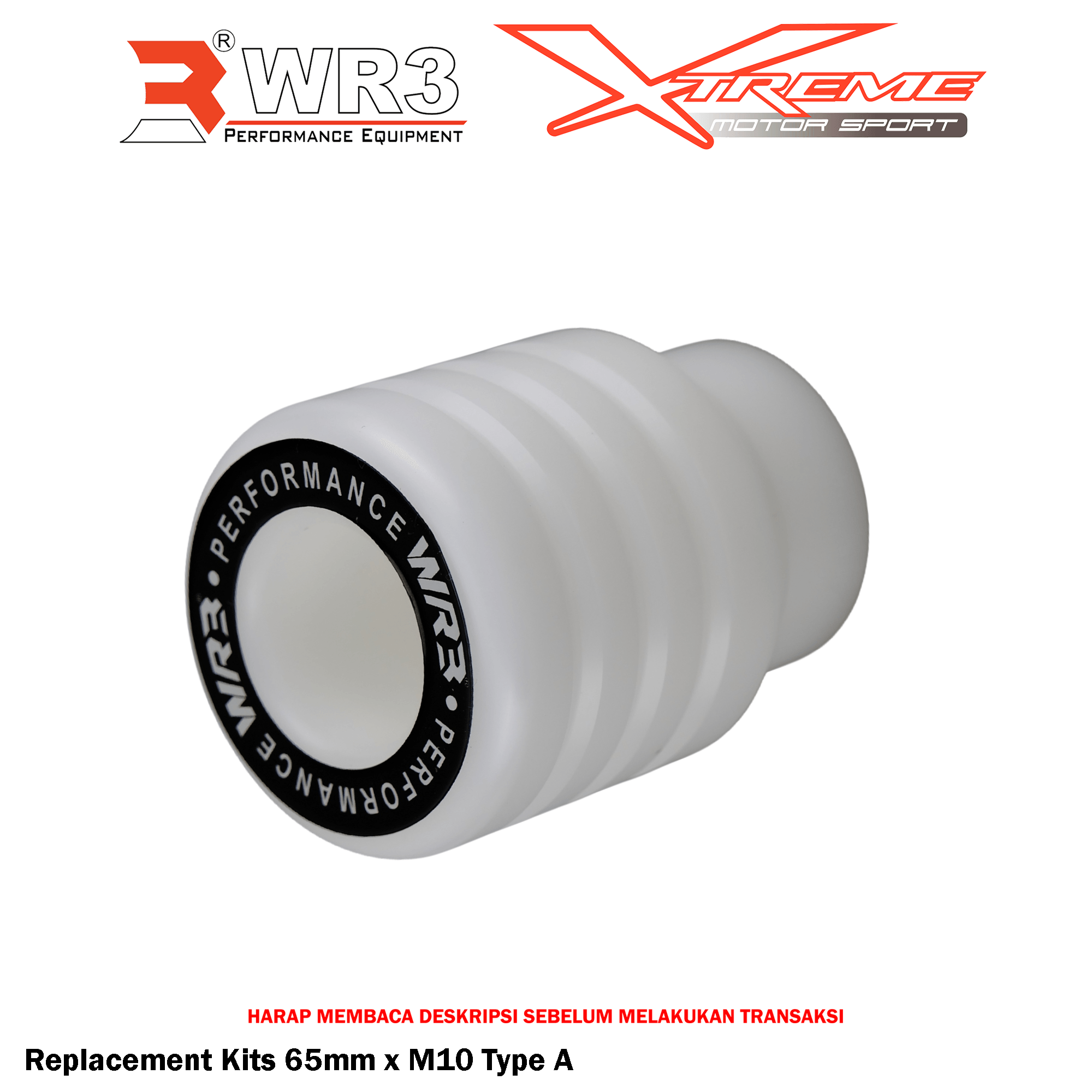 Kepala Frame Slider WR3 90mm / 65mm x M10 Type A