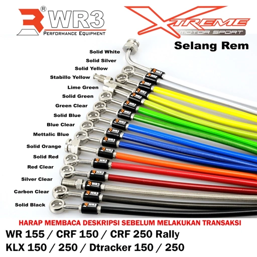 Image of Selang Rem WR3 Yamaha WR 155 HO CRF 150 250 Rally KLX Dtracker 150 250