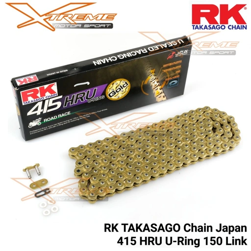 Image of Rantai RK Japan Chain 415 HRU U-Ring 150L Ninja 150 R R15 KLX CRF 150