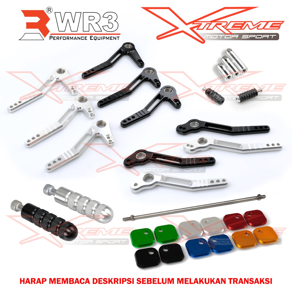 Sparepart Spare Part Underbone Rear Set Footstep Racing Depan WR3 V-SERIES