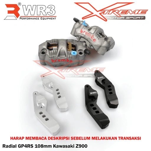 Image of Kaliper Brembo GP4RS Radial Monoblock + Breket WR3 Kawasaki Z900 108mm