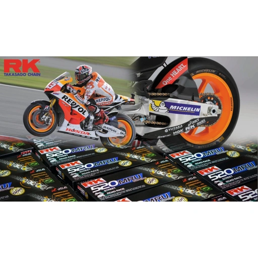 Rantai RK Japan Chain 520 MRU UW-Ring 120L Ninja 250 ER6 Z250 R25 MT25 CBR