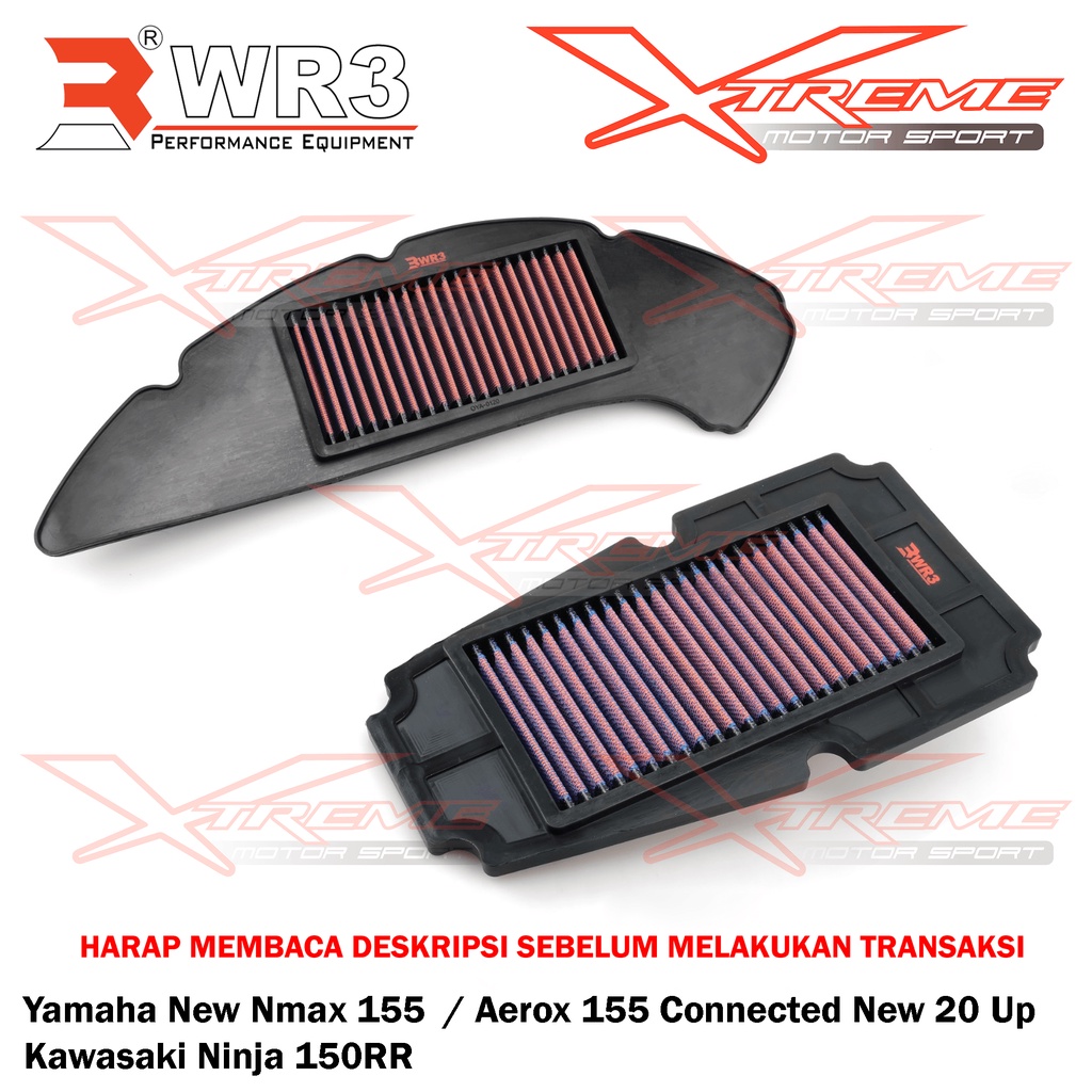 Air Filter Udara Racing WR3 Nmax / Aerox 155 New 2020 / Nmax Turbo / Ninja 150RR