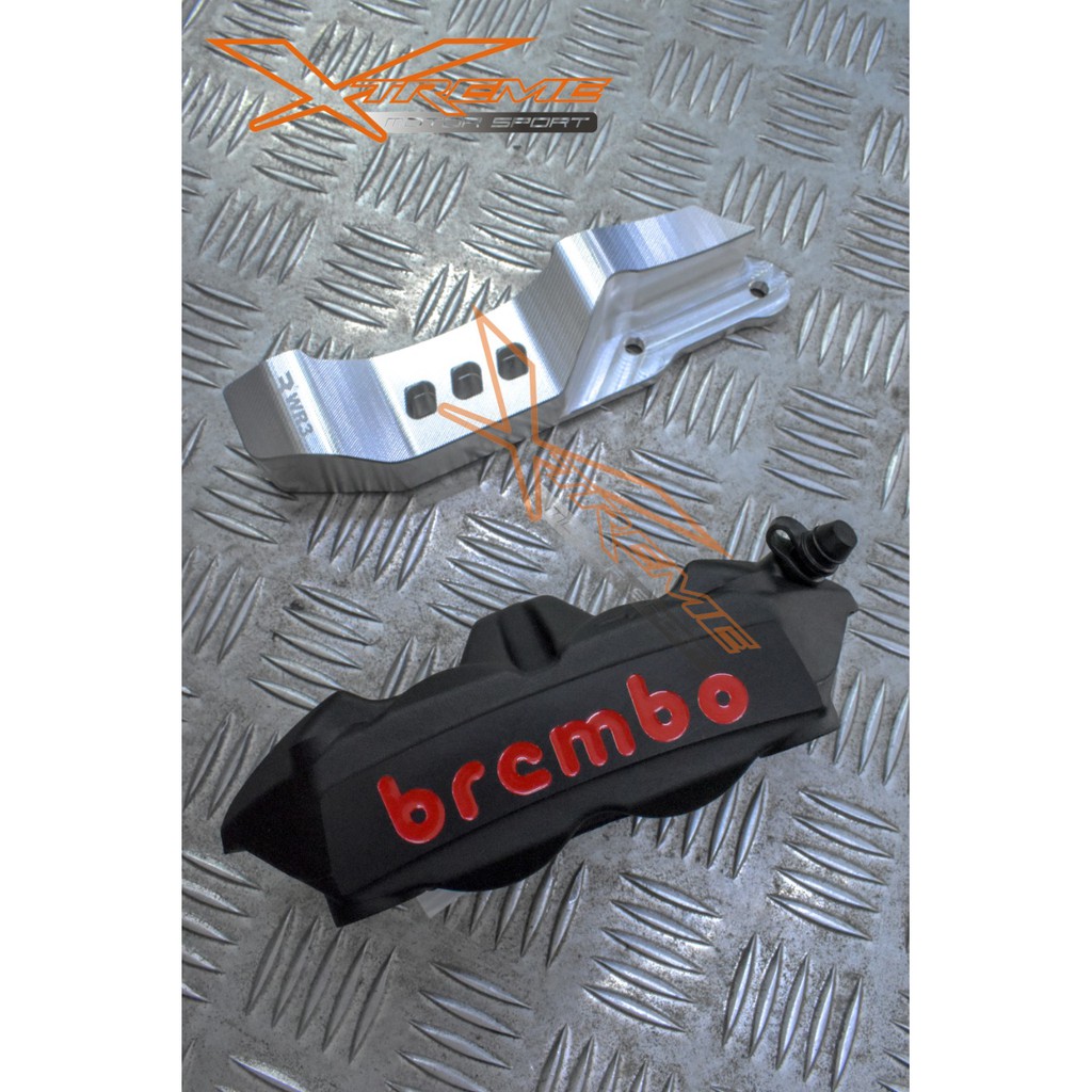 Kaliper Br3mbo M4 Radial Black Edition With Breket WR3 Ninja 250 FI OLD 100mm