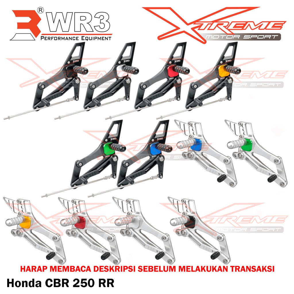 Footstep Rearset Underbone Racing WR3 CBR 150R / CBR 250RR