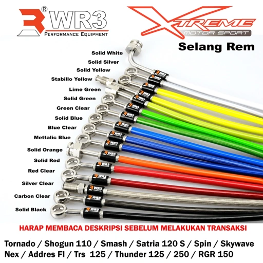 Image of Selang Rem WR3 Suzuki RGR 150 Skywave Satria 120 S Shogun 110 Thunder
