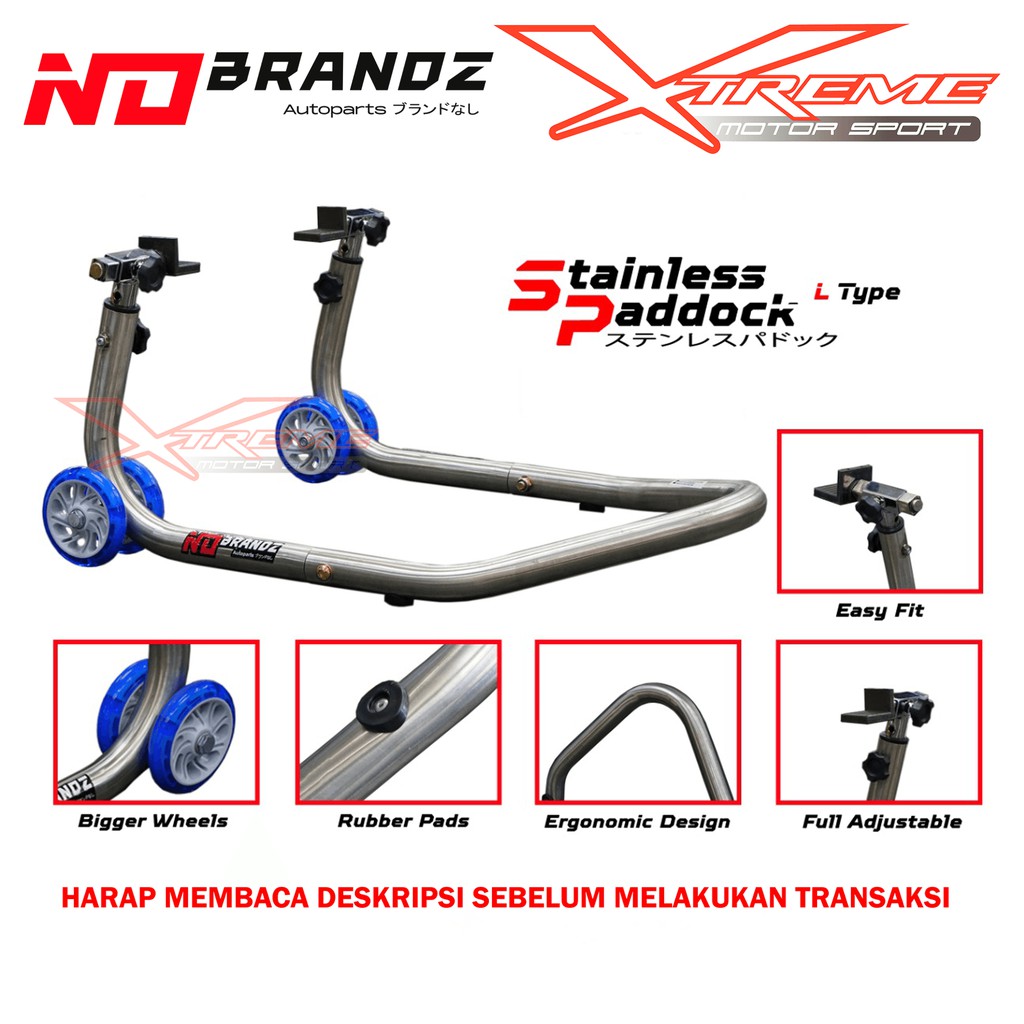 Standart Paddock Belakang Stainless NO BRANDZ Ninja 250 Fi ZX25R R25