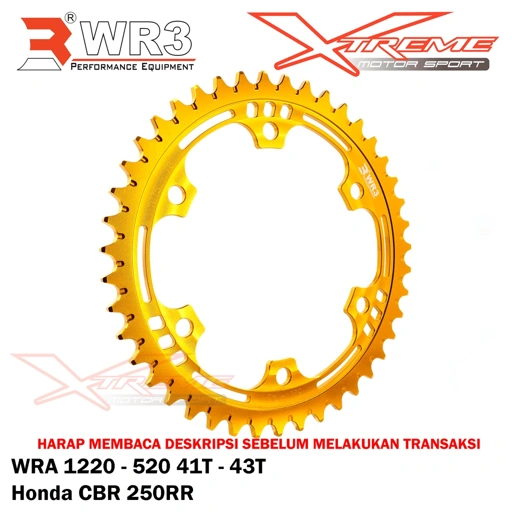 Image of Gear Belakang WR3 WRA 1220 - 520 Uk. 41T-43T CBR 250 RR 250RR
