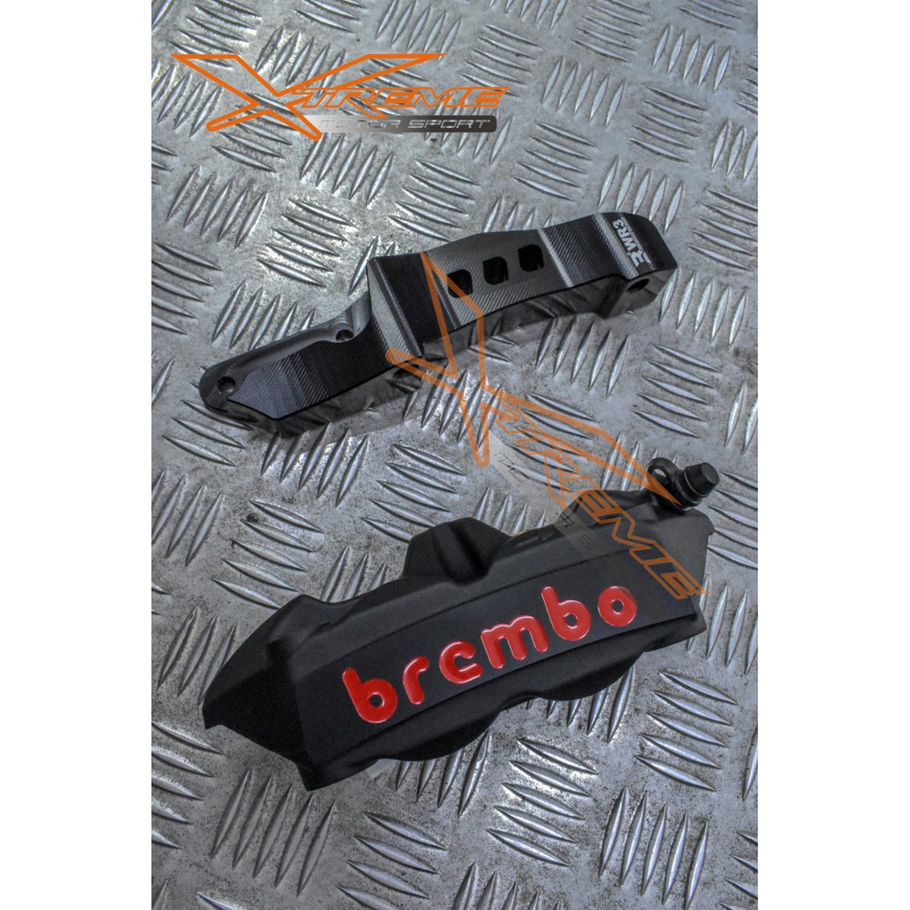 Kaliper Br3mbo M4 Radial Black Editon With Breket WR3 New Ninja 250 FI 2018 100mm