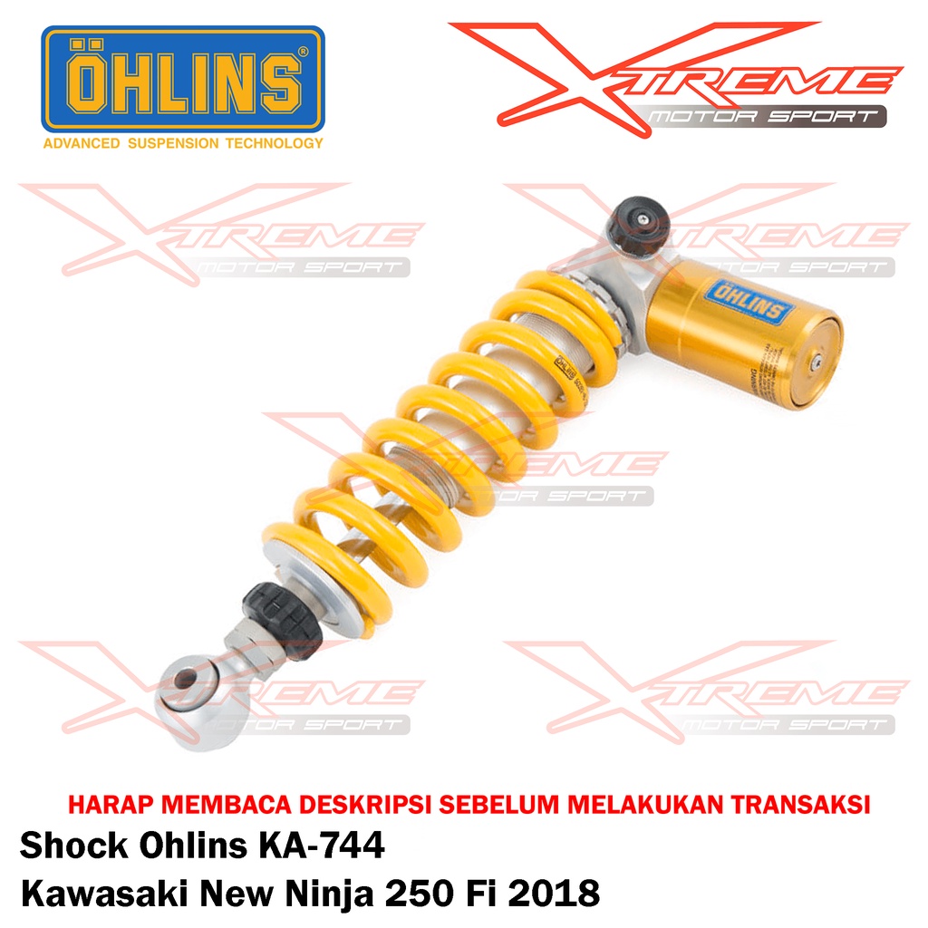 Shock Breaker Ohlins Belakang Original Ninja 250 FI / 250R / Z250 FI / ZX25R / Ninja 150R Garansi Resmi 3thn