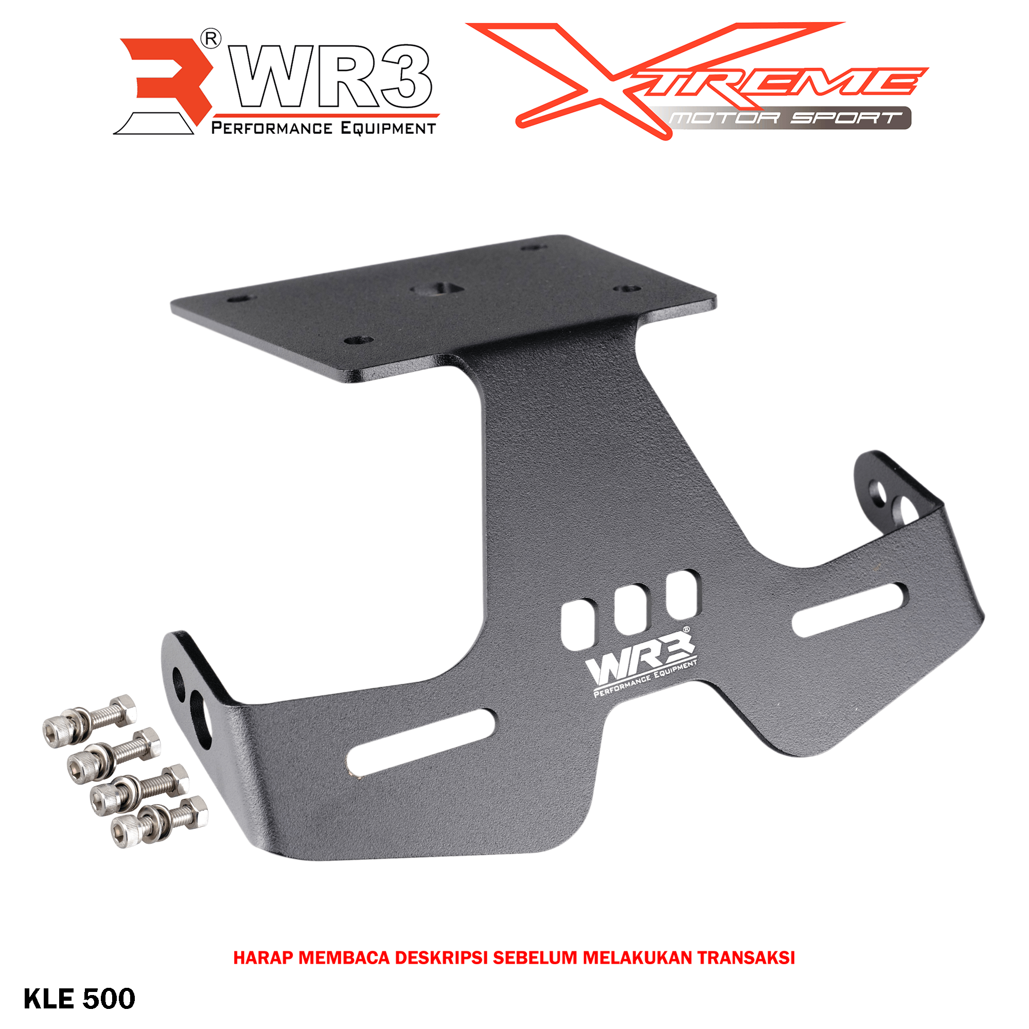 Dudukan Plat Motor / Tail Tidy WR3 New Ninja 250 FI 2018 New / KLE 500 Aluminium