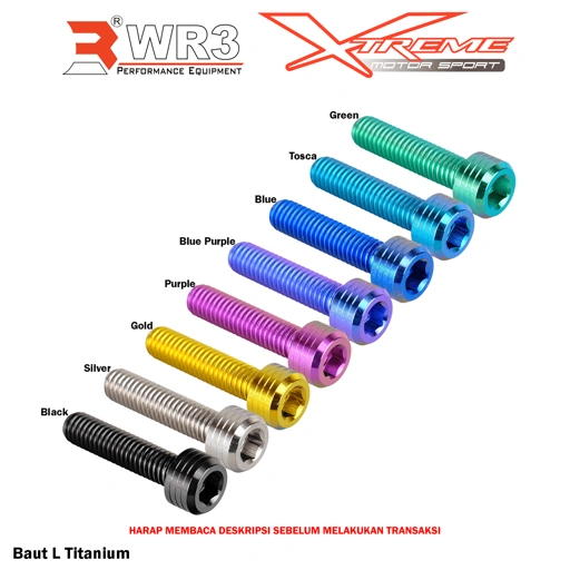 Paketan Baut Titanium WR3 Breket Damper WR3 Ninja 150 RR / 150RR / ZX25R / CBR 250RR