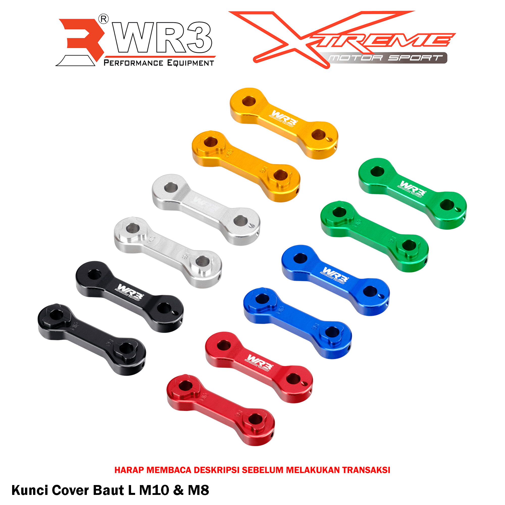 Tutup Cover Kepala Baut WR3 Untuk Baut Kaliper Radial Uk. Baut L M10 Aluminium
