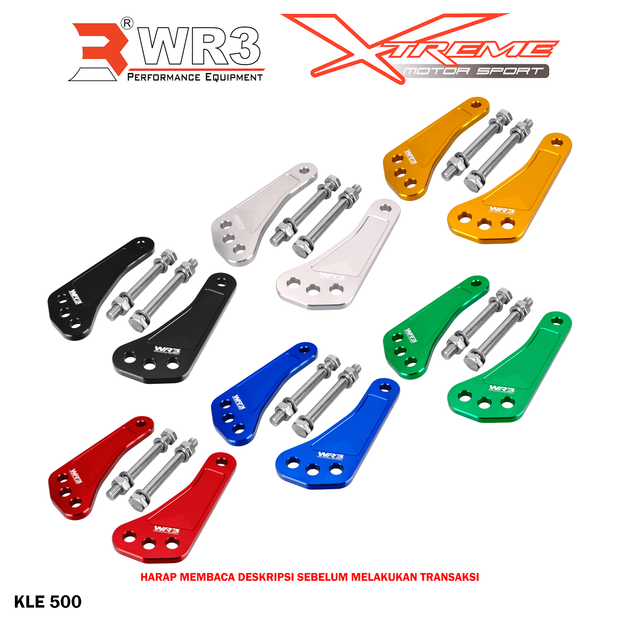 Lowring Lowering Kit / Penurun Shock WR3 Ninja 250 FI New 2018 / H2 / H2R / KLE 500 Adjustable