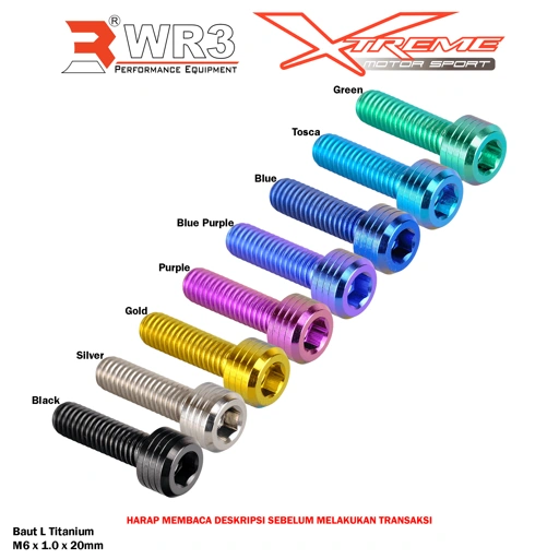 Paketan Baut Titanium WR3 Spion CBR 250RR 600RR / ER6 Versys 250 / R25