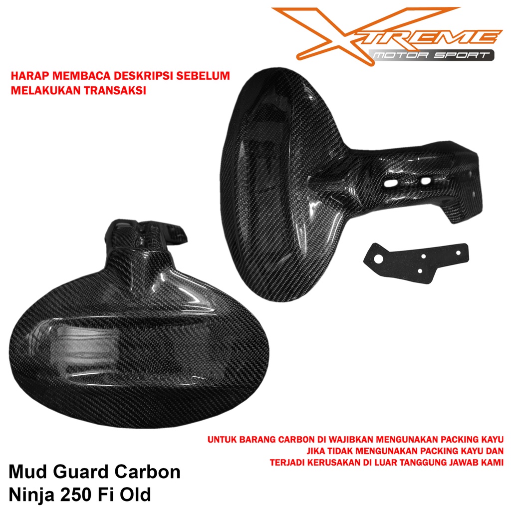 Mudguard Carbon Ninja 250 Fi or Z250FI or R25 or MT25 Ready