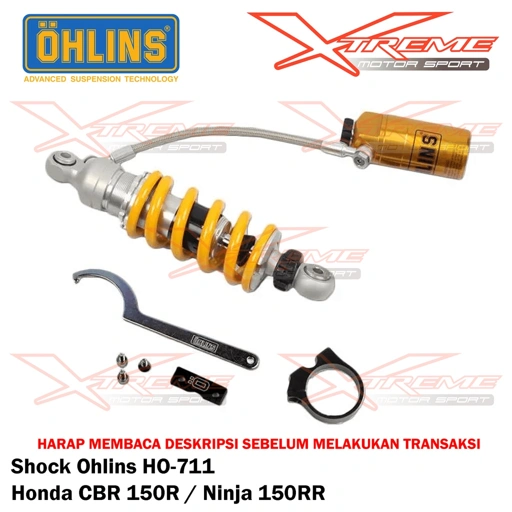 Image of Shock Breaker Ohlins Belakang Original HO 711 CBR 150R & Ninja 150 RR / HO 709 CBR 250RR Garansi Resmi 3thn