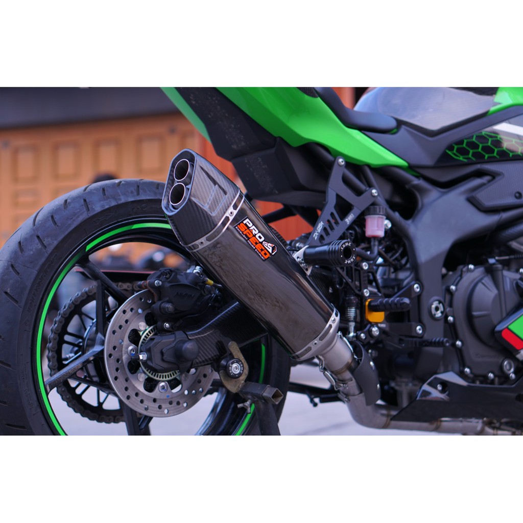 Knalpot Prospeed Shark Black Kawasaki ZX25R 4 Cylinder Fullsystem