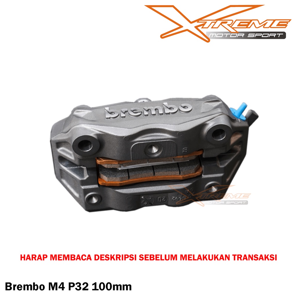 Kaliper Brembo Radial Monoblock M4 P32 100 mm Sebelah Kanan / Kiri Universal Original Brembo Italy