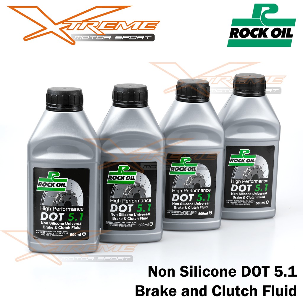 Brake & Clutch Fluid / Minyak Rem Rock Oil Non Silicone DOT 5.1 500ml Universal