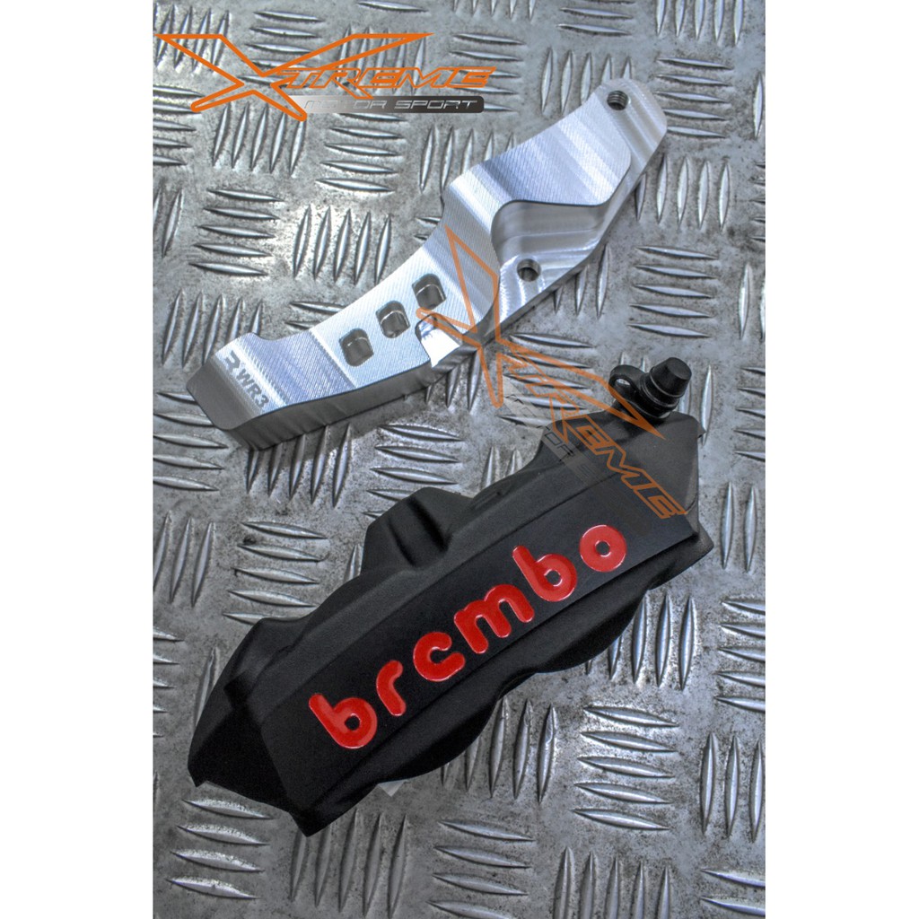 Kaliper Br3mbo M4 Radial Black Edition With Breket WR3 XMAX 250 100mm