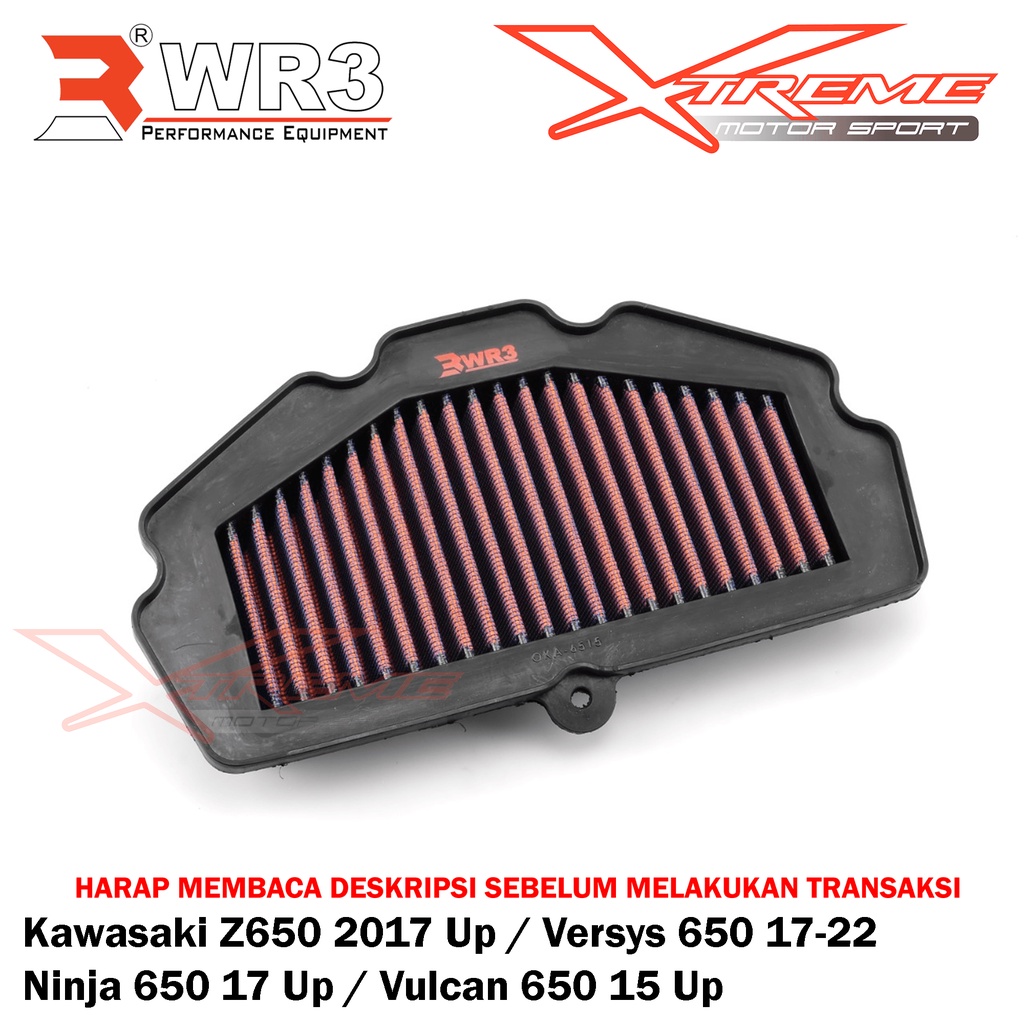 Air Filter Udara Racing WR3 New Ninja 250 Versys Vulcan 650 Z650 ZX25R