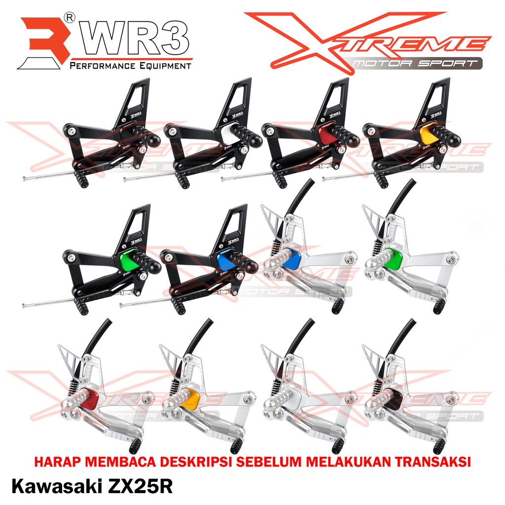 Footstep Rearset Underbone Racing WR3 Kawasaki ZX636 ZX6R Z900 ZX25R