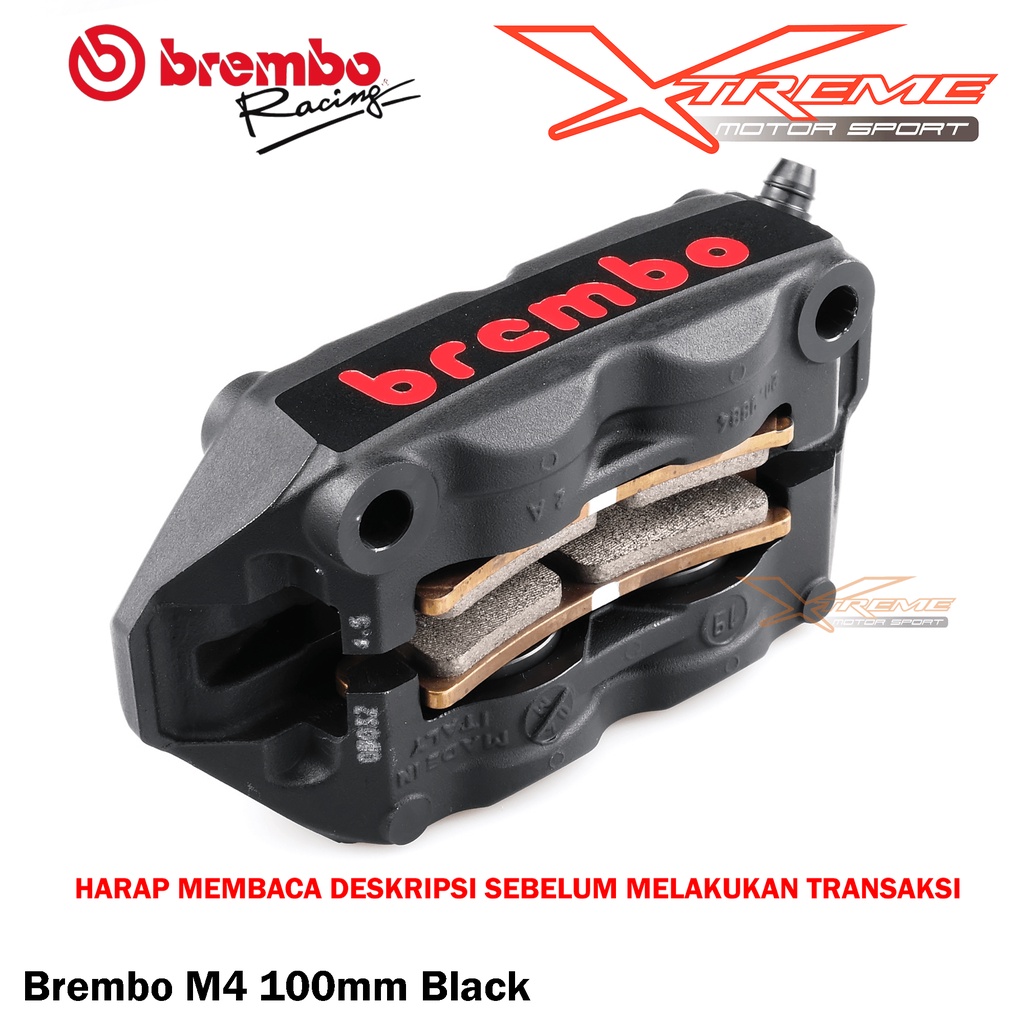 Kaliper Brembo Radial Monoblock M4 108 / 100 mm Sebelah Kanan Only Original Brembo Italy