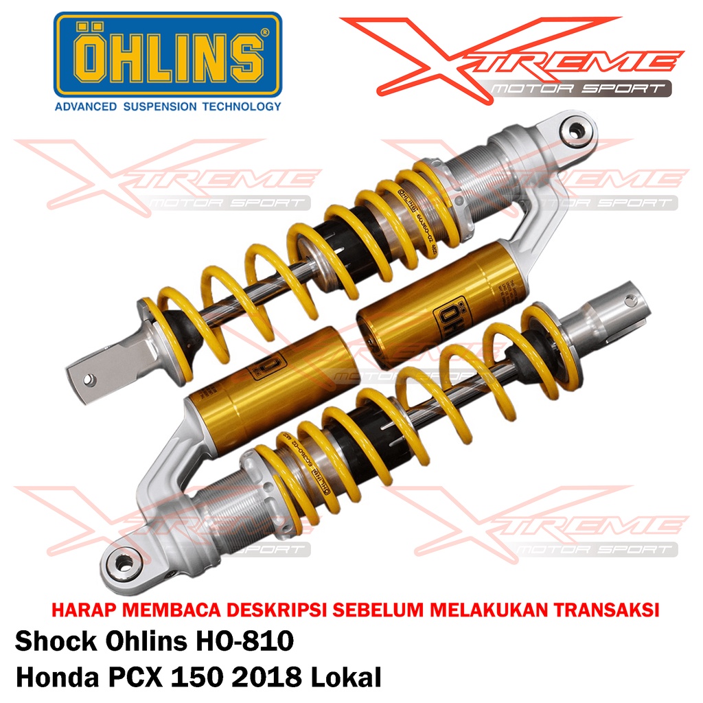 Shock Breaker Ohlins Belakang Original HO 955 ADV 150 / HO 018 Forza 250 / HO 810 PCX 150 Lokal / PCX 160 / YA 020 New Nmax 155 / Turbo / YA 776 Nmax 155 Old Garansi Resmi 3thn